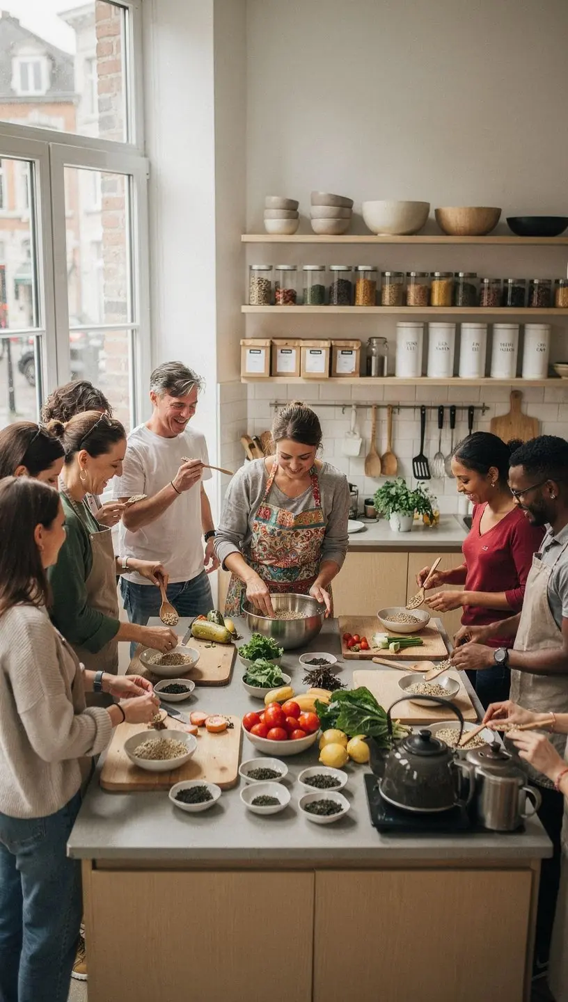 ThГ© Genmaicha infusГ©, prГ©sentant une couleur vert jade dans une tasse Г©lГ©gante.