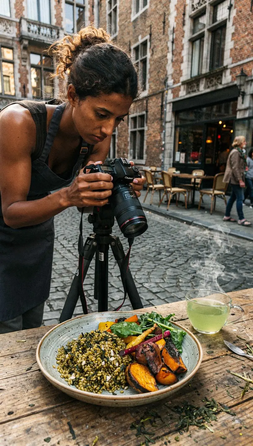 Un sachet de genmaicha ouvert, libérant une délicieuse odeur de thé et de maïs.